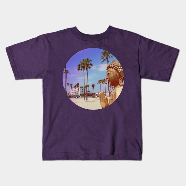 Beach Buddha Kids T-Shirt by juliabohemian